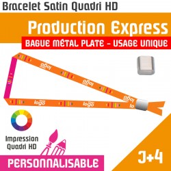 Bracelet Satin Bague Metal Plate J+4