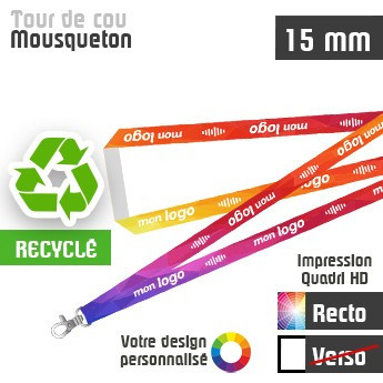 Tour de Cou Recyclé Mousqueton J+10