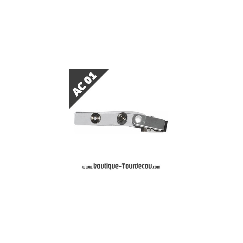 AC01 - Clip porte badge - commande sur mesure