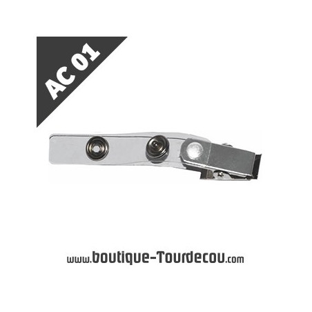 AC01 - Clip porte badge - commande sur mesure