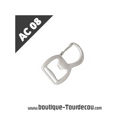 AC08 - Mousqueton en métal avec décapsuleur - commande sur mesure