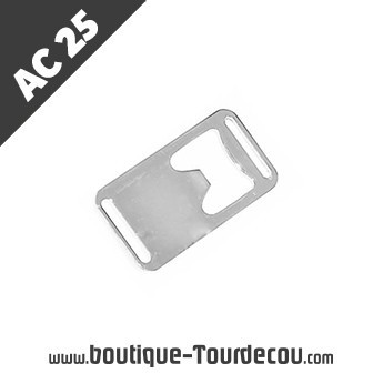 AC25 - Attache en métal avec décapsuleur - commande sur mesure