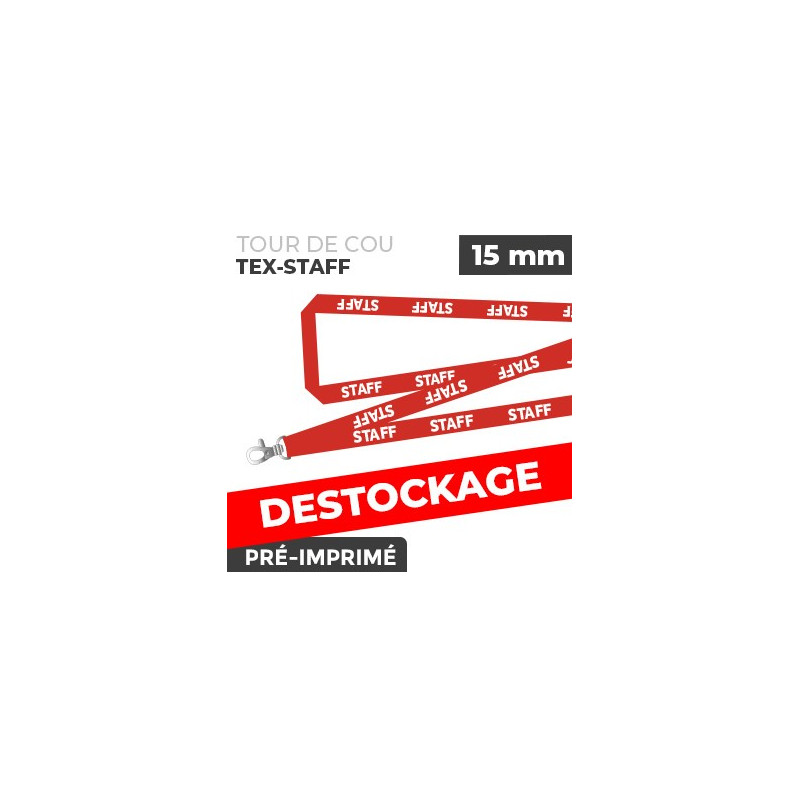Tour de Cou Rouge - TEX-STAFF- lot de 10