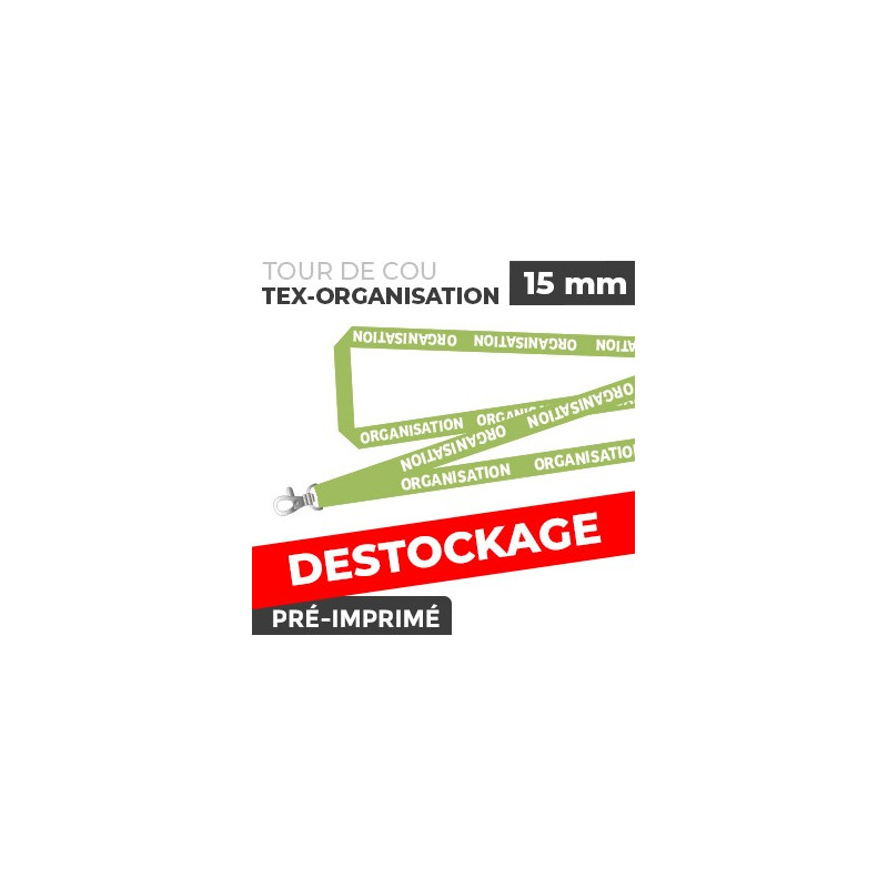 Tour de Cou Vert - TEX-ORGANISATION- lot de 10