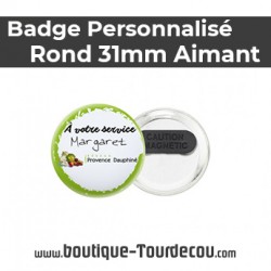 Badge Rond 31mm - Aimant