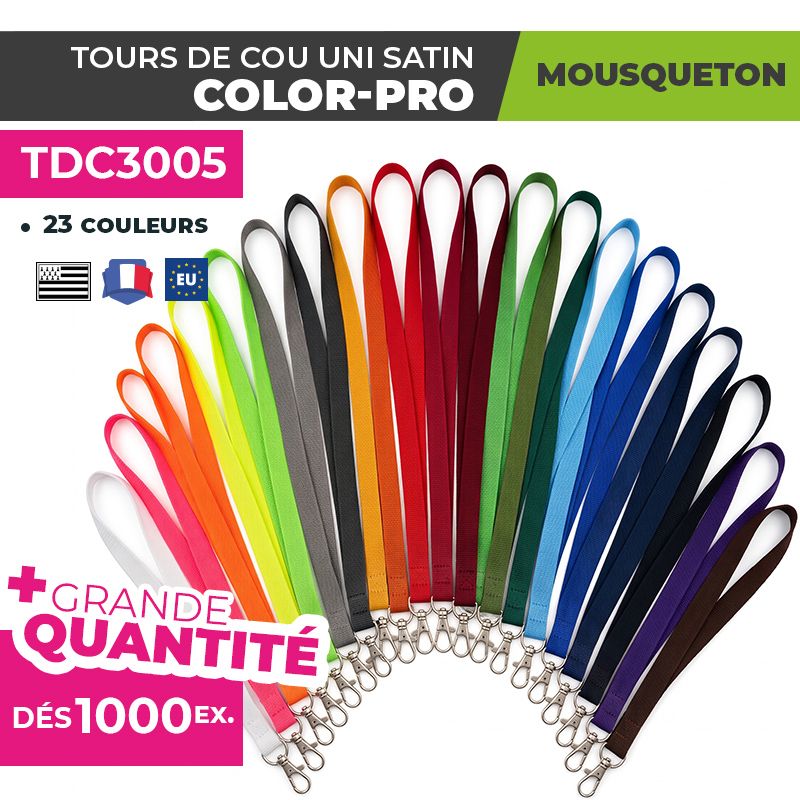 Tour de Cou Uni Color-PRO | Satiné | Grande quantité