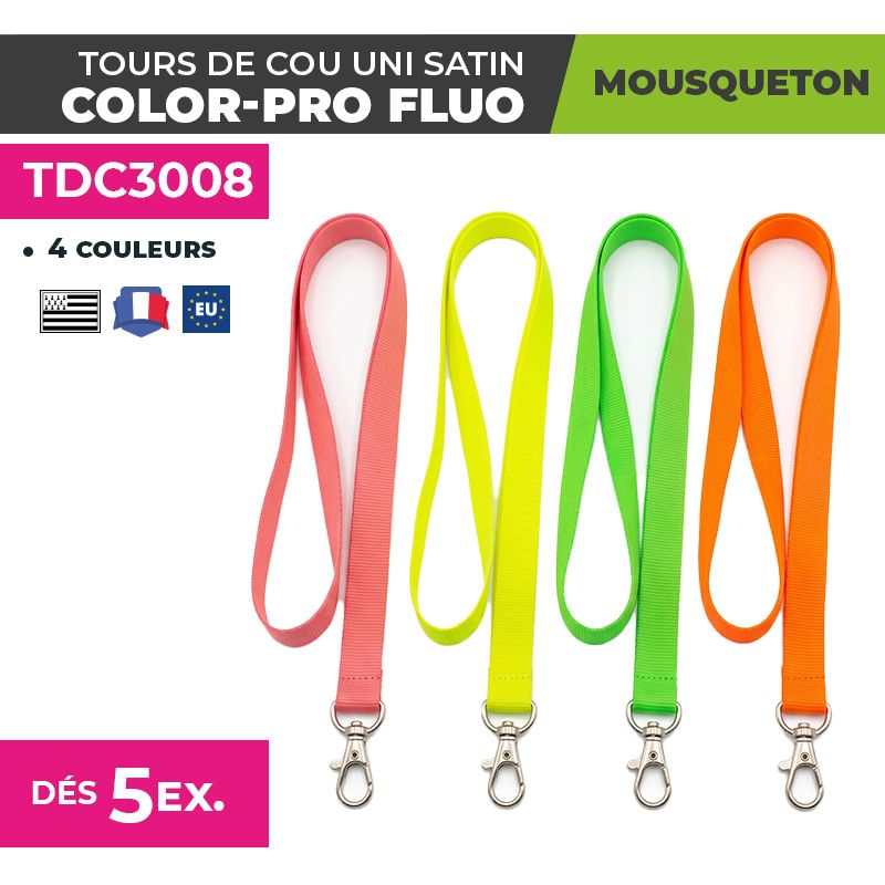 Tour de Cou Uni Color-PRO | Couleurs Fluo