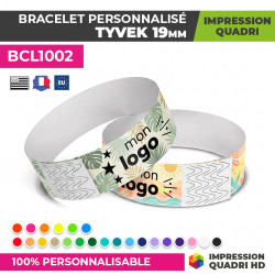 Bracelet papier motif coloré avec mon logo