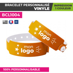 bracelet orange avec mon logo