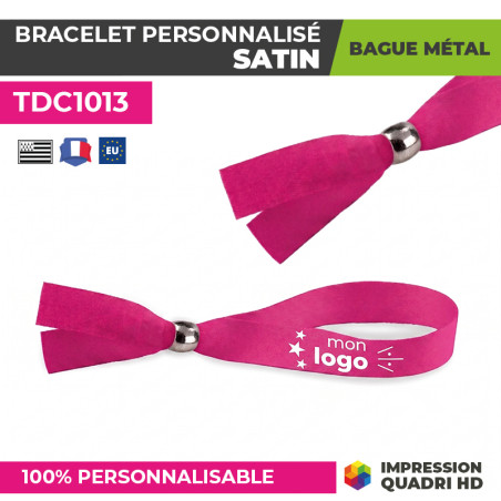 bracelet publicitaire personnalisé bague métal ronde