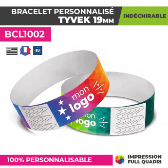 Bracelet papier tyvek dégradé