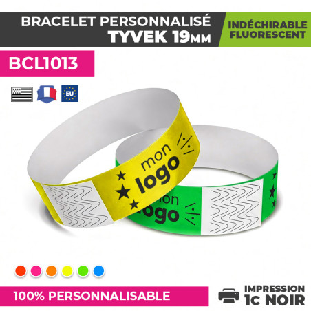Bracelet Tyvek fluorescent...