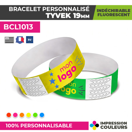 bracelet fluorescent personnalisé