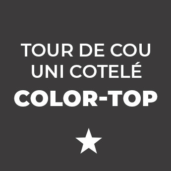 Tour de cou uni côtelé - Color-TOP