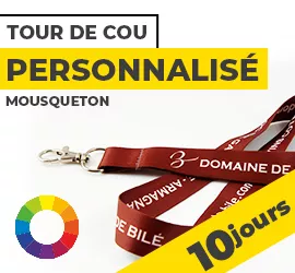 tour de cou personnalisé mousqueton