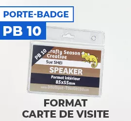 porte badge format carte de visite