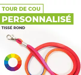 tour de cou personnalisé tissé rond