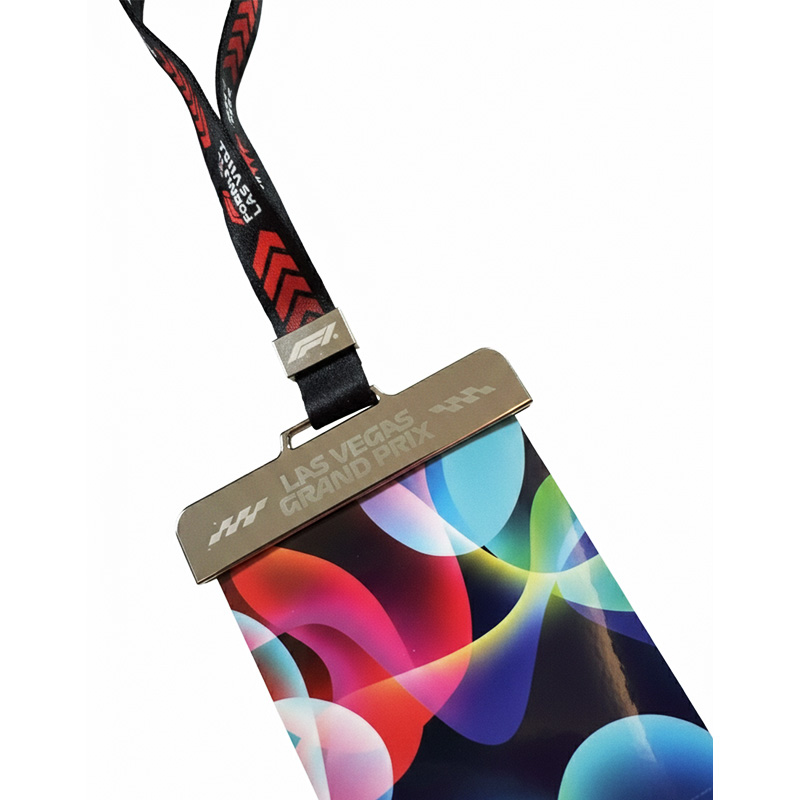 Porte-badge en métal pour lanyard premium